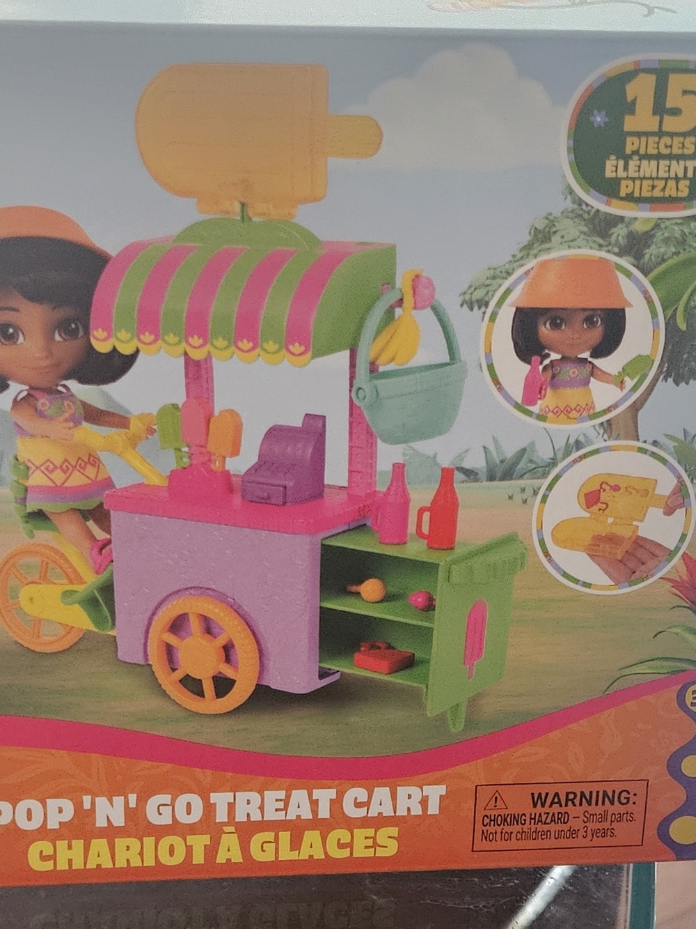 Nickelodeon Pink & Green Pop 'N' Go Treat Cart Playset